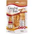 Good 'n' Fun Triple Flavor Peanut Butter Small Rolls Dog Rawhide Treat, 4.2-oz bag, 4 count
