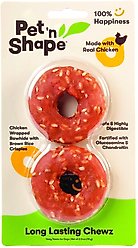 Pet 'n Shape Long Lasting Chewz Chicken Rings Dog Treats, 2 count