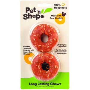 Pet 'n Shape Long Lasting Chewz Chicken Rings Dog Treats, 2 count