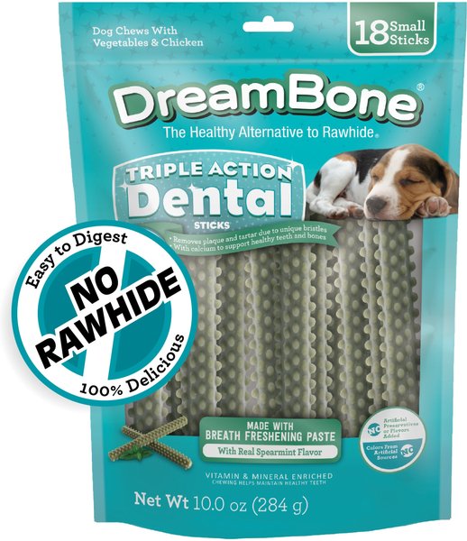 DreamBone Triple Action Dental Sticks Kelp for Small & Medium Sized Dogs, 10-oz bag, 18 count slide 1 of 9