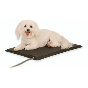 K&H Pet Products Original Lectro-Kennel Outdoor Heated Dog Pad with Cover, Black, Small