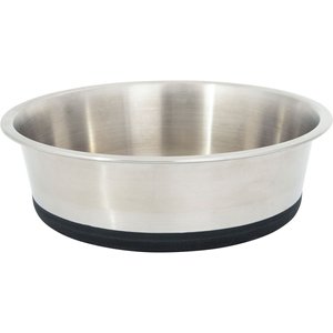 Leashboss Stainless Steel Silicone Base Dog Bowl, Medium/Large, Black, 1 count