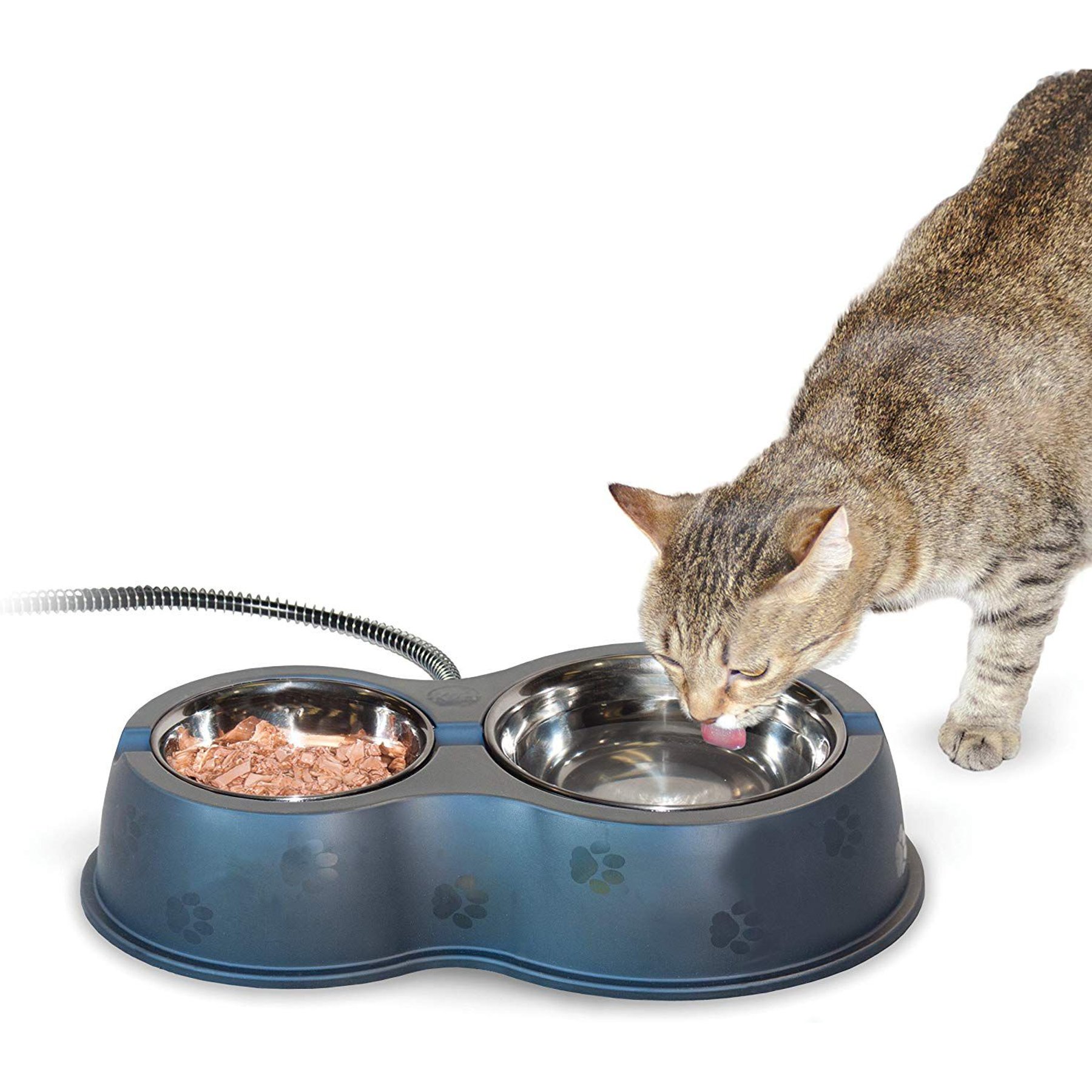 K&H Pet Products K&H Pet Products Thermo-Kitty Cafe Stainless Steel Cat Bowls