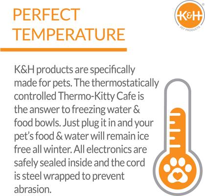 Show full view: K&H Pet Products Thermo-Kitty Cafe Stainless Steel Cat Bowls slide 6 of 11
