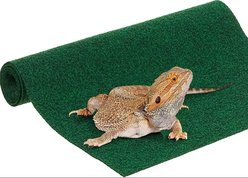 SunGrow Reptile Carpet Substrate & Floor Liner for Bearded Dragon & Leopard Gecko Tank, Green Mat Bedding