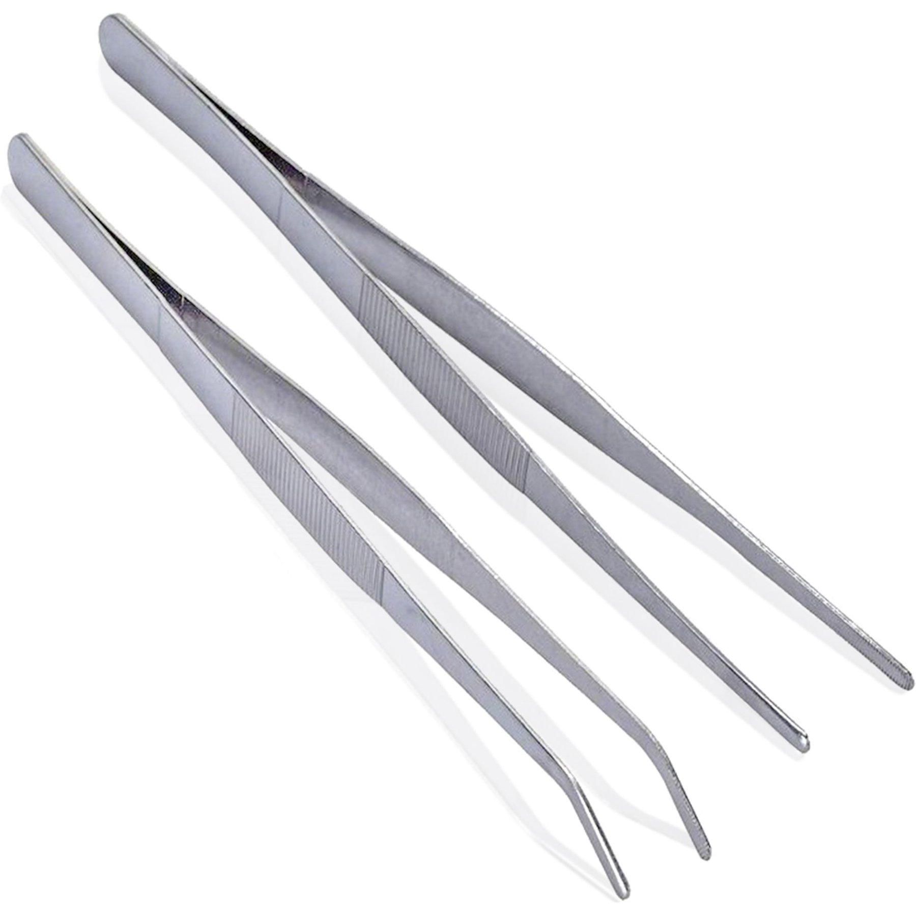 Zoo Med Angled Stainless Steel Feeding Tongs 10 in