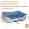 Show in main carousel: K&H Pet Products Self-Warming Two Tone Lounge Sleeper Bolster Cat & Dog Bed, Gray/Blue slide 3 of 12
