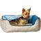 Show in main carousel: K&H Pet Products Self-Warming Two Tone Lounge Sleeper Bolster Cat & Dog Bed, Gray/Blue slide 7 of 12