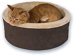 K&H Pet Products Thermo-Kitty Cat Bed, Mocha, Small slide 1 of 8