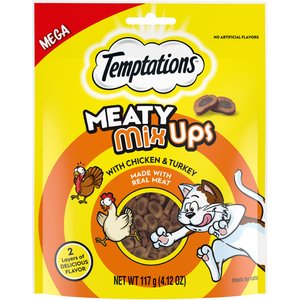 Temptations Meaty MixUps Chicken & Turkey Bites Soft & Chewy Cat Treats, 4.12-oz pouch