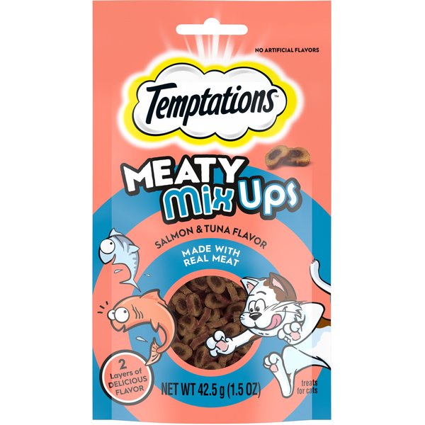 TEMPTATIONS Meaty MixUps Chicken & Turkey Bites Soft & Chewy Cat Treats