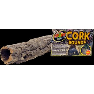 Zoo Med Natural Cork Bark Round Reptile Wood, Natural, Small