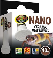 Zoo Med Nano Ceramic Heat Emitter Reptile Heater, Silver, 40-wtts
