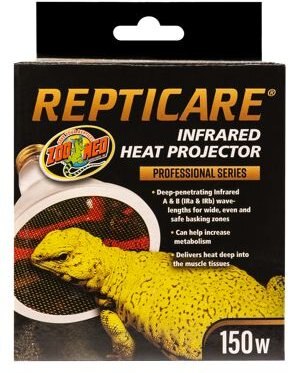 Zoo Med Infrared Heat Projector Reptile Heater, 150-watts