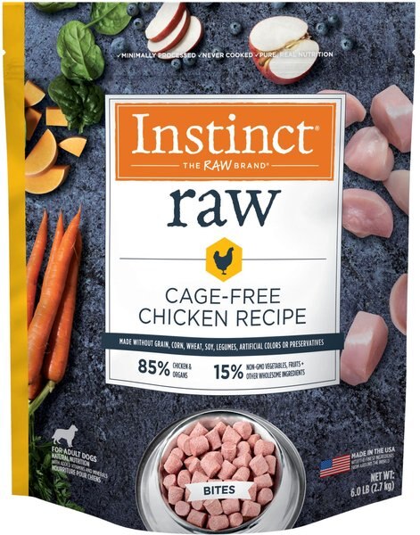 Variety Pack - Instinct Frozen Raw Bites Grain-Free Cage-Free Chicken ...