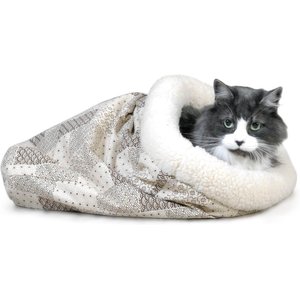K&H Pet Products Kitty Crinkle Sack Cat Bed, Tan
