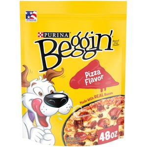 Beggin' Pizza Flavor with Real Bacon Dog Jerky Treat, 48-oz pouch