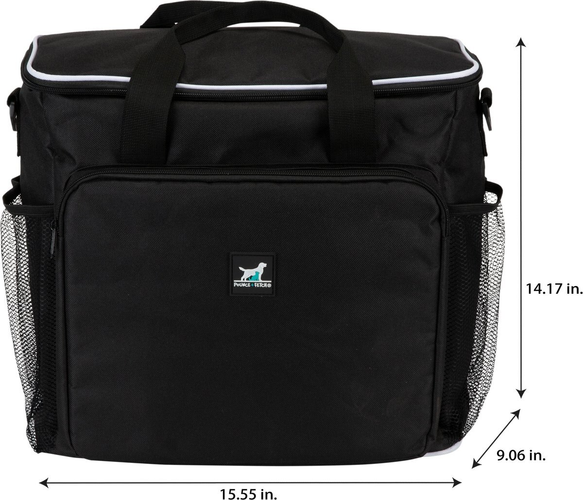 POUNCE + FETCH Weekender Dog Food Travel Kit, Black, Large