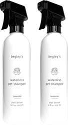 Begley's Natural Lavender Scented Waterless Deodorizing Cat & Dog Shampoo, 16-oz bottle, 2 count