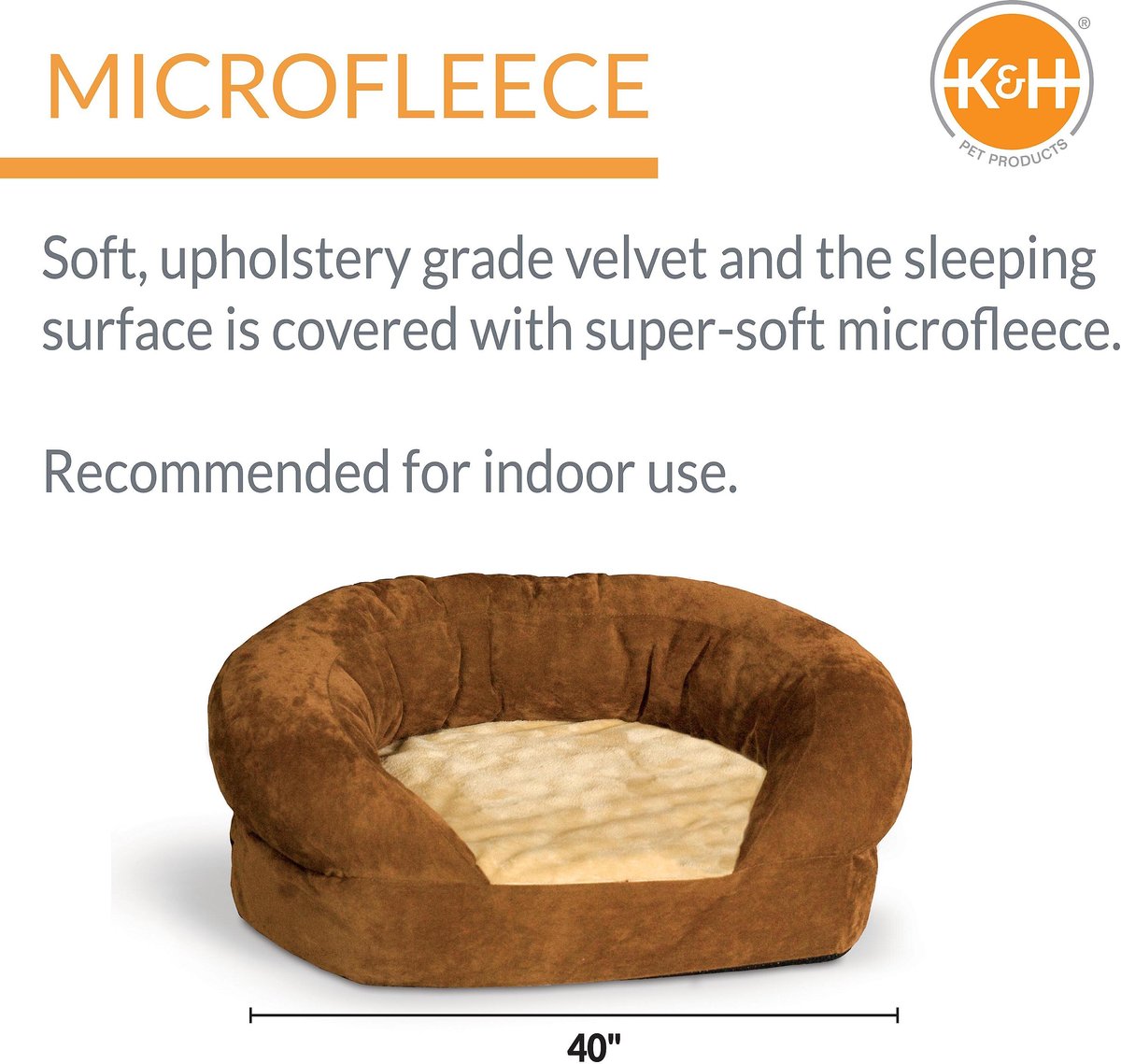 K&h deluxe ortho discount bolster sleeper pet bed