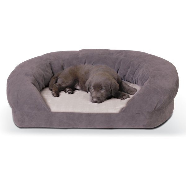 K&H PET PRODUCTS Orthopedic Bolster Cat & Dog Bed, Gray, Medium - Chewy.com