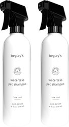 Begley's Natural Fresh Tea Tree Scented Waterless Deodorizing Cat & Dog Shampoo, 16-oz bottle, 2 count
