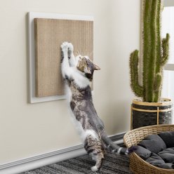 Way Basics Square Wall Cat Scratcher, Medium, White