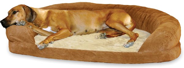 K&H Pet Products Orthopedic Bolster Cat & Dog Bed, Brown, X-Large slide 1 of 8