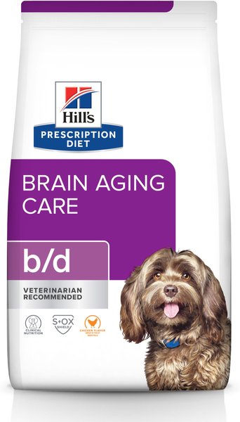 Hill's Prescription Diet b/d Brain Aging Care Chicken Flavor Dry Dog Food, 17.6-lb bag slide 1 of 10
