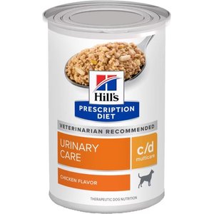 Hill's Prescription Diet c/d Multicare Urinary Care Chicken Flavor Wet Dog Food, 13-oz, case of 12