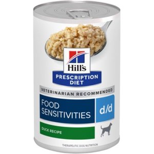 Hill's Prescription Diet d/d Skin/Food Sensitivities Duck Formula Canned Dog Food, 13-oz, case of 12
