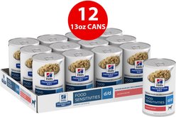 Hill's Prescription Diet d/d Skin/Food Sensitivities Salmon Formula Canned Dog Food, 13-oz, case of 12 slide 2 of 9