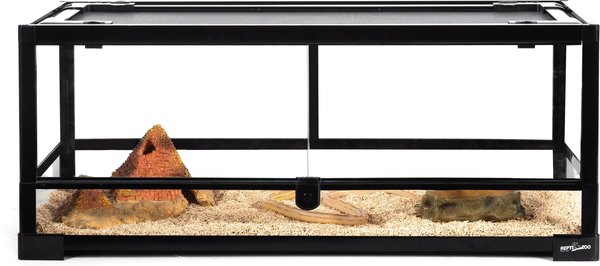 REPTI ZOO Double Hinge Glass Reptile Terrarium