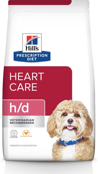 Hill's Prescription Diet h/d Heart Care Chicken Flavor Dry Dog Food, 17.6-lb bag slide 1 of 10