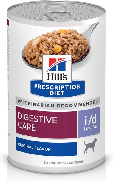 Hill's Prescription Diet i/d Digestive Care Low Fat Original Flavor Pate Wet Dog Food, 13-oz, case of 12 slide 1 of 11