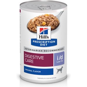 Hill’s Prescription Diet i/d Digestive Care Low Fat Original Flavor Pate Canned Dog Food, 13-oz, case of 12
