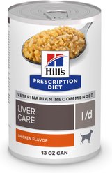 Hill's Prescription Diet l/d Liver Care Original Flavor Wet Dog Food, 13-oz, case of 12