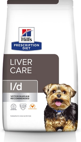 Hill's Prescription Diet l/d Liver Care Chicken Flavor Dry Dog Food, 17.6-lb bag slide 1 of 11