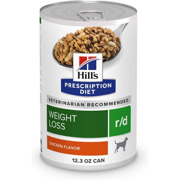 HILL'S PRESCRIPTION DIET r/d Weight Reduction Original Canned Dog Food, 12.3oz, case of 12
