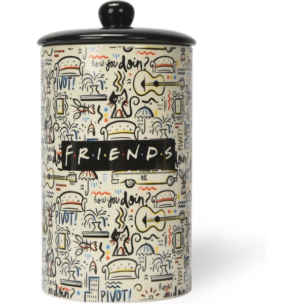 Fetch For Pets Friends City Doodle Dog Treat Jar, 10X5-in