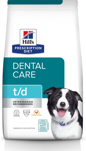 Hill's Prescription Diet t/d Dental Care Chicken Flavor Dry Dog Food, 25-lb bag slide 1 of 10