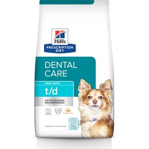 Hill's Prescription Diet t/d Dental Care Small Bites Chicken Flavor Dry Dog Food, 5-lb bag