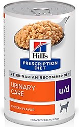 Hill's Prescription Diet u/d Urinary Care Chicken Flavor Wet Dog Food, 13-oz, case of 12