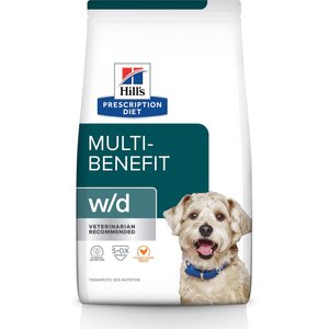 Hill's Prescription Diet w/d Multi-Benefit Chicken Flavor Dry Dog Food, 27.5-lb bag