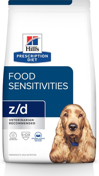 Hill's Prescription Diet z/d Skin/Food Sensitivities Original Flavor Dry Dog Food, 8-lb bag slide 1 of 11