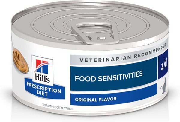Hill's Prescription Diet z/d Skin/Food Sensitivities Original Flavor Wet Cat Food, 5.5-oz, case of 24 slide 1 of 11