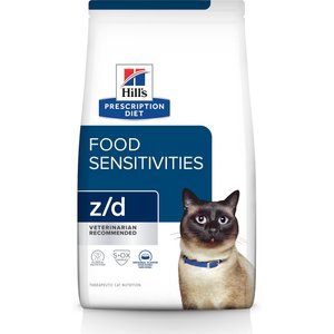 Hill's Prescription Diet z/d Skin/Food Sensitivities Original Flavor Dry Cat Food, 4-lb bag