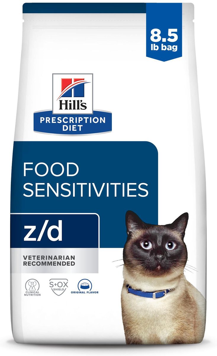 HILL'S PRESCRIPTION DIET z/d Skin/Food Sensitivities Hydrolyzed Protein Dry Cat Food, 8.5-lb bag - Chewy.com HILL'S PRESCRIPTION DIET z/d Skin/Food Sensitivities Hydrolyzed Protein Dry Cat Food, 8.5-lb bag - Chewy.com