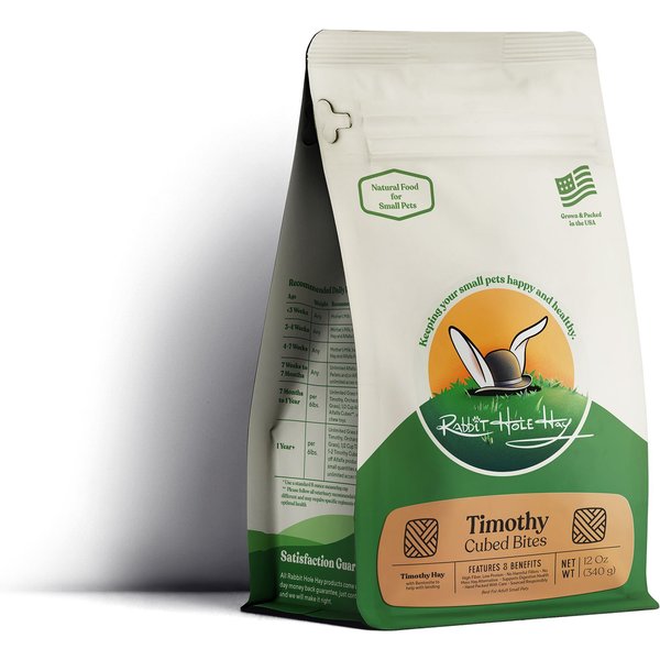 RABBIT HOLE HAY Ultra Premium All Natural Timothy Cubes for Small Pets