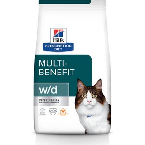 Hill's Prescription Diet w/d Multi-Benefit with Chicken Dry Cat Food, 8.5-lb bag
